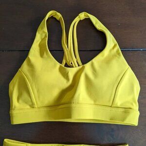 (NWT) IWA Company Crop Top Sports Bra Gold (XS) "Kikaha" Golden Hour